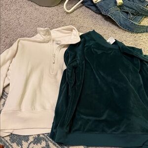 a new day Cream and Green Women's Jackets